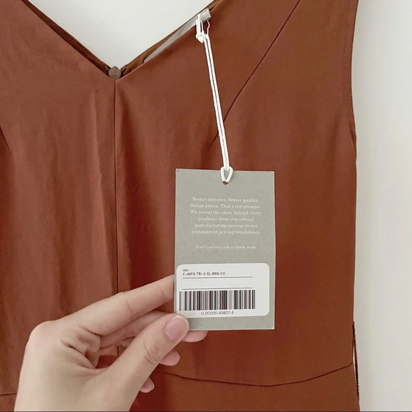 NWT Everlane The Japanese GoWeave Essential Jumpsuit in Cocoa Brown Size… - Picture 4 of 8